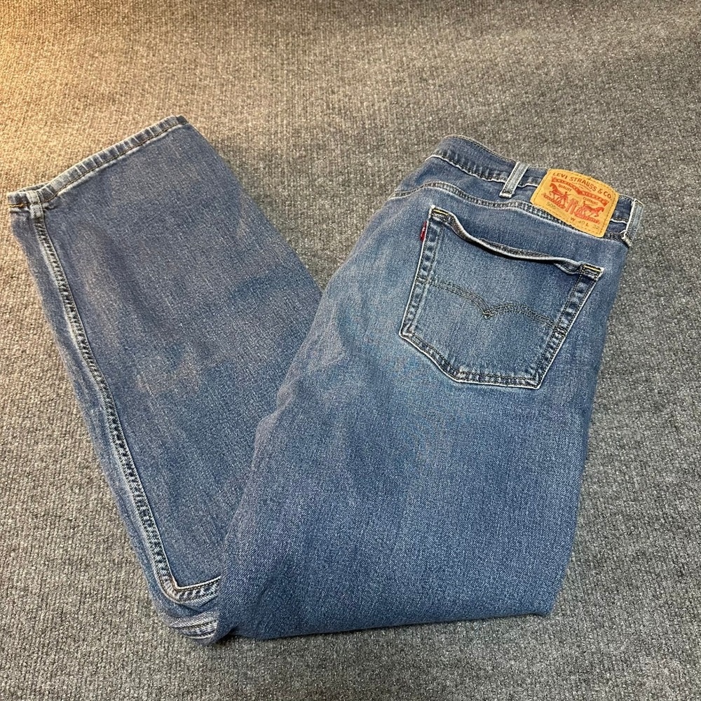 Levis 505 Regular Fit‎ Straight Leg Mens Blue Denim Jeans W40 L32 Medium Wash